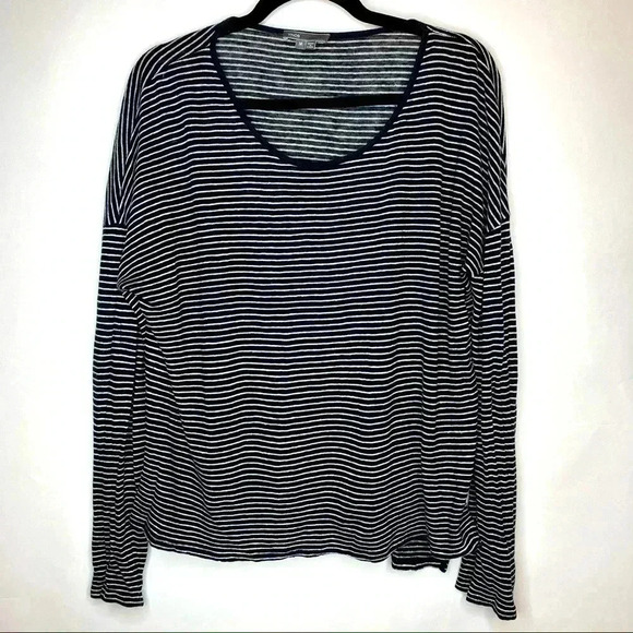 Vince Linen Oversized Striped Sweater Size Med EUC​​ - Picture 1 of 12